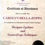 Certificate Advanced Cosmetic Tattoo Seminar
