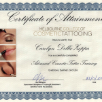 Certificate Advanced Cosmetic Tattoo