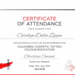Certificate of Attendance - Colour ED - MediTatt